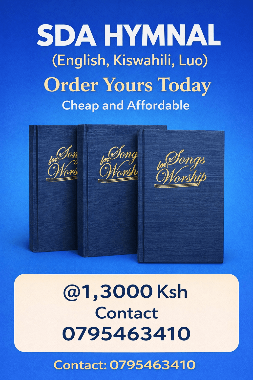 3 in 1 Song Book ( English, Kiswahili, Luo)