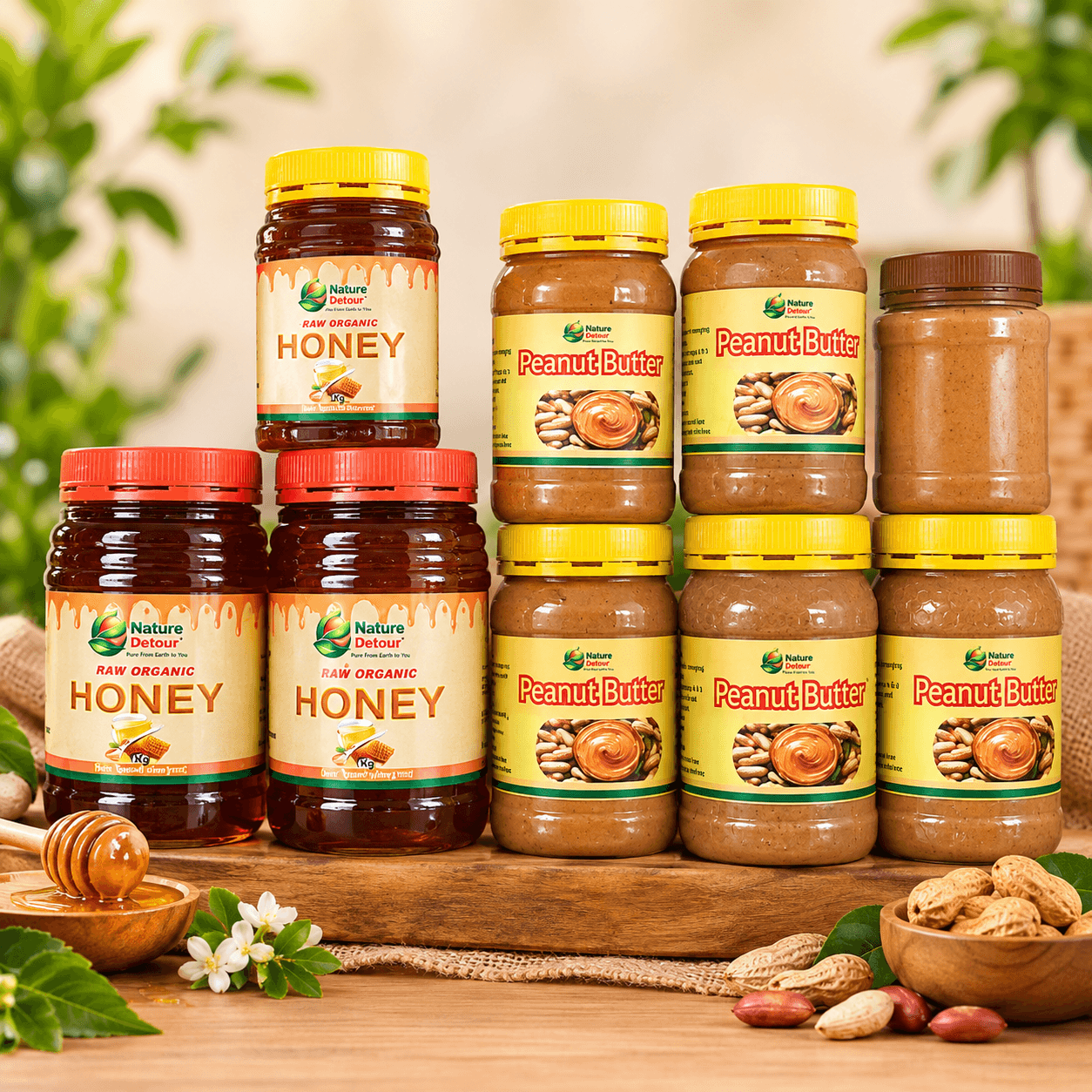 Honey and peanut